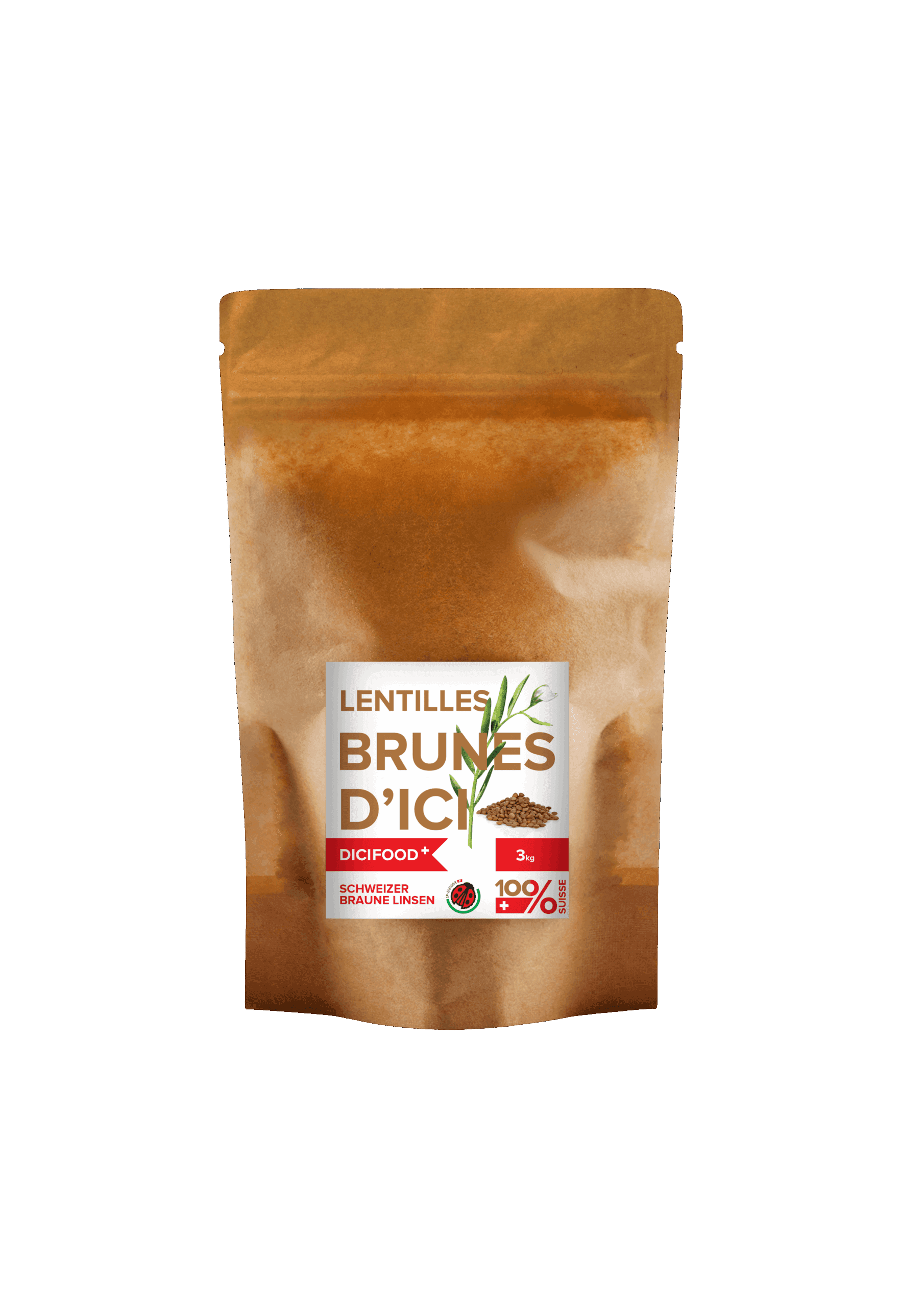 Braune Linsen IP-SUISSE, Dicifood, 3 kg