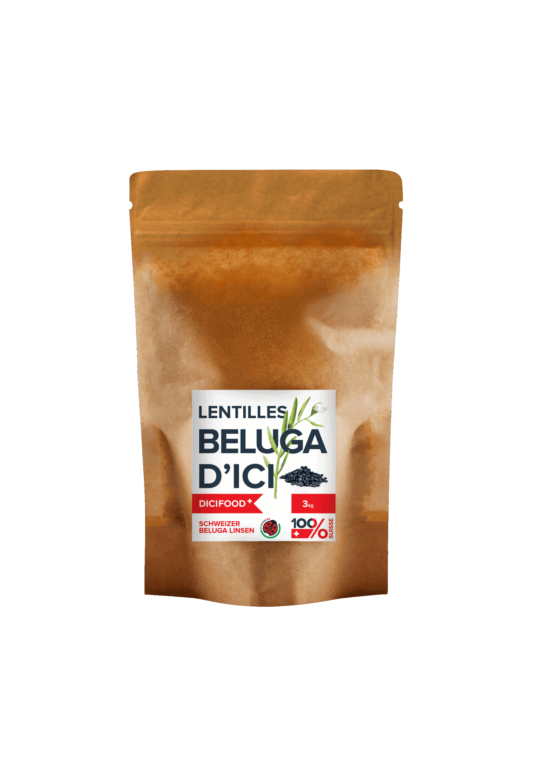 Schwarze Linsen (beluga) IP-SUISSE, Dicifood, 3 kg