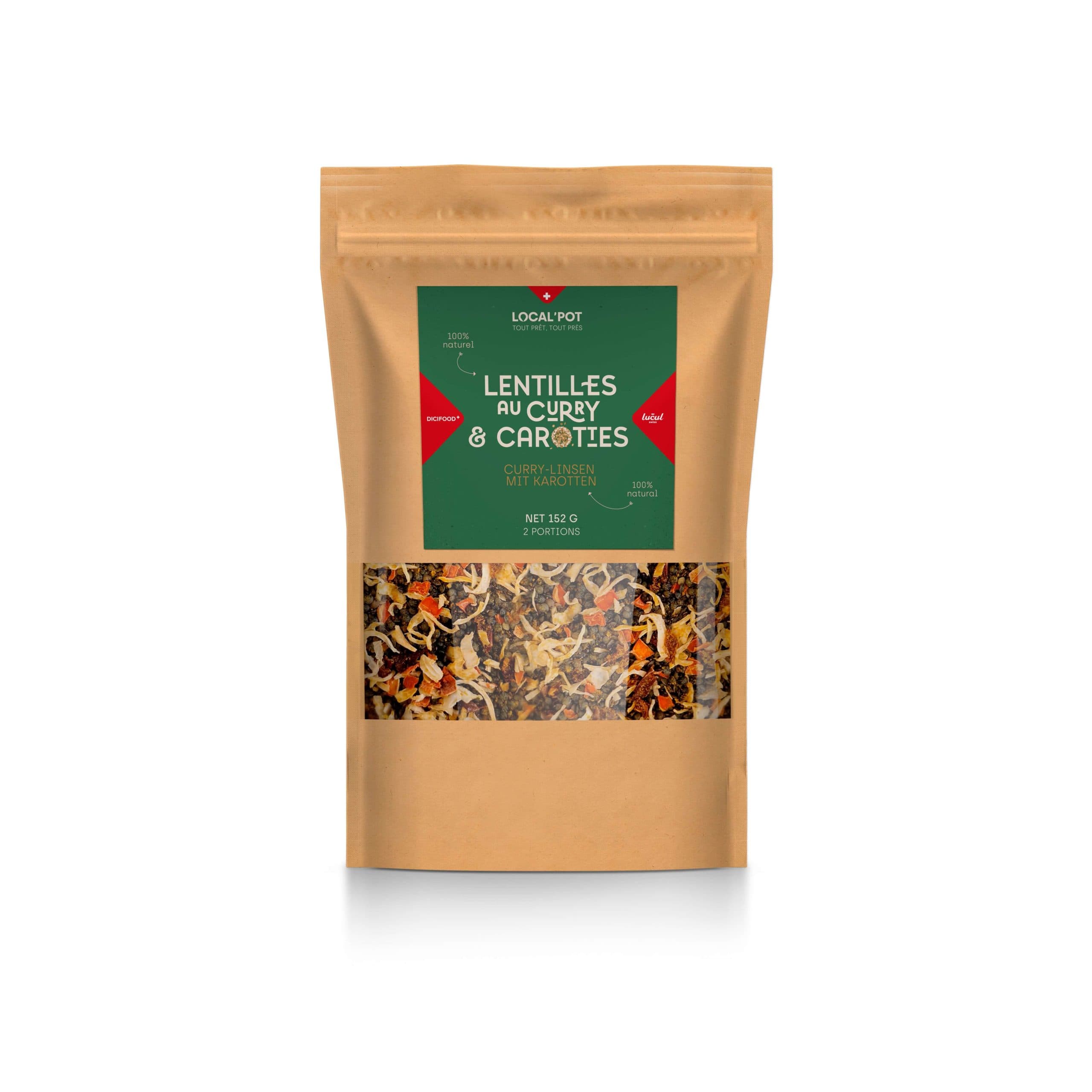 Lentilles Au Curry & Carottes — 152 g