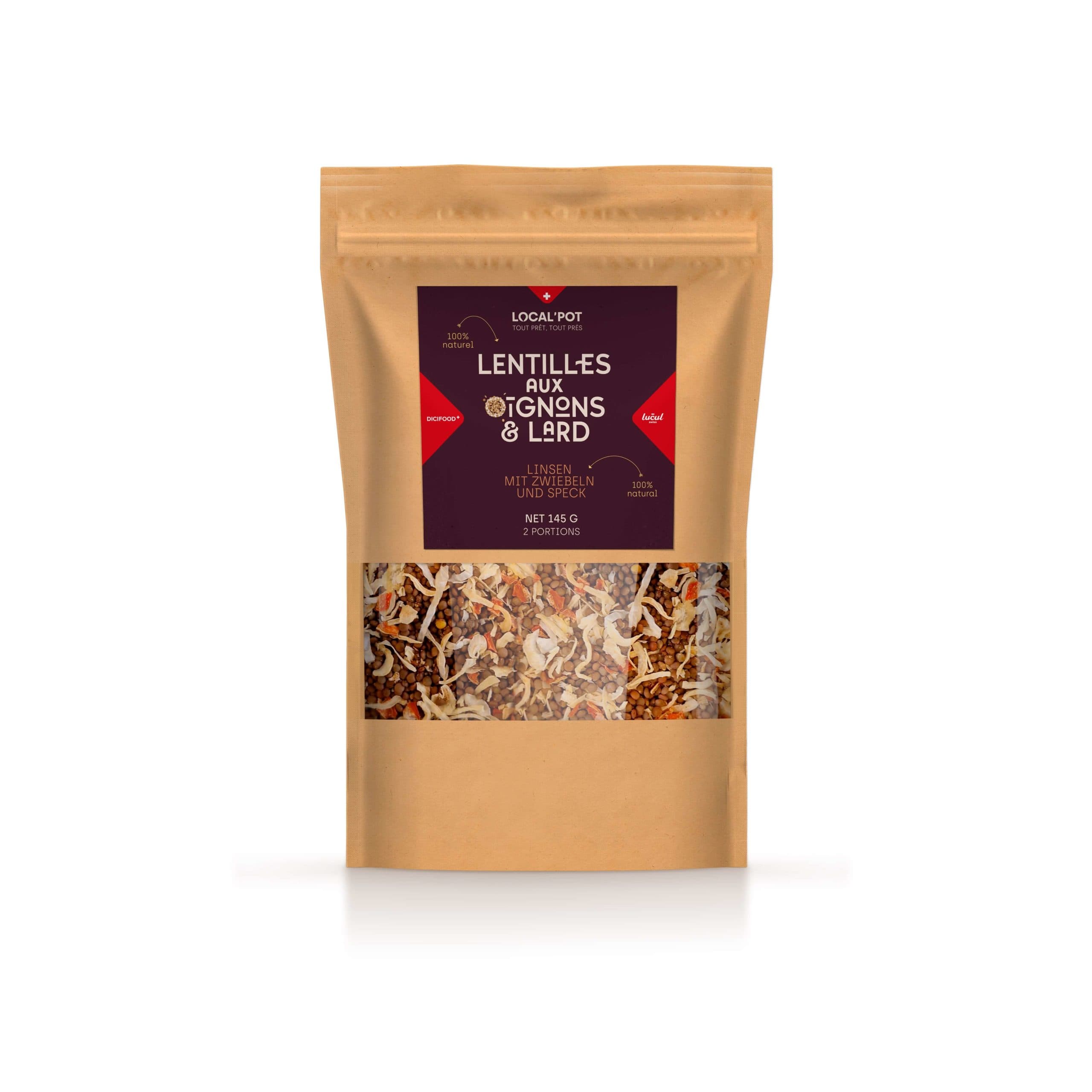 Lentilles Aux Oignons & Lard — 145 g