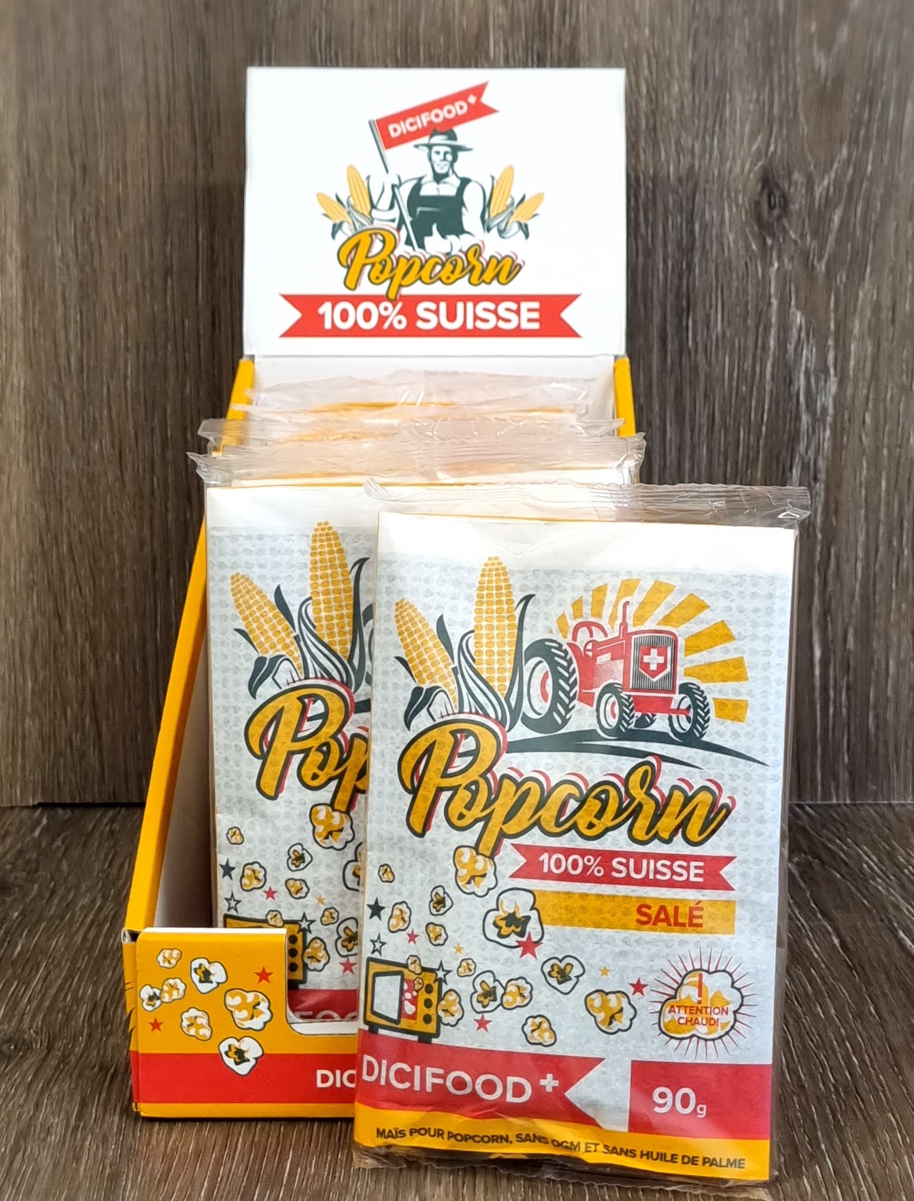 Maïs Popcorn — Salé — Micro-Onde — 90 g _x000d_ Conditionnement Par Paquet De 10